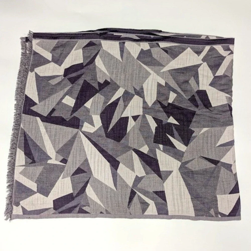 Lululemon Sit In Silence Scarf Wrap Oversized Silk Wool Geometric Arm Holes